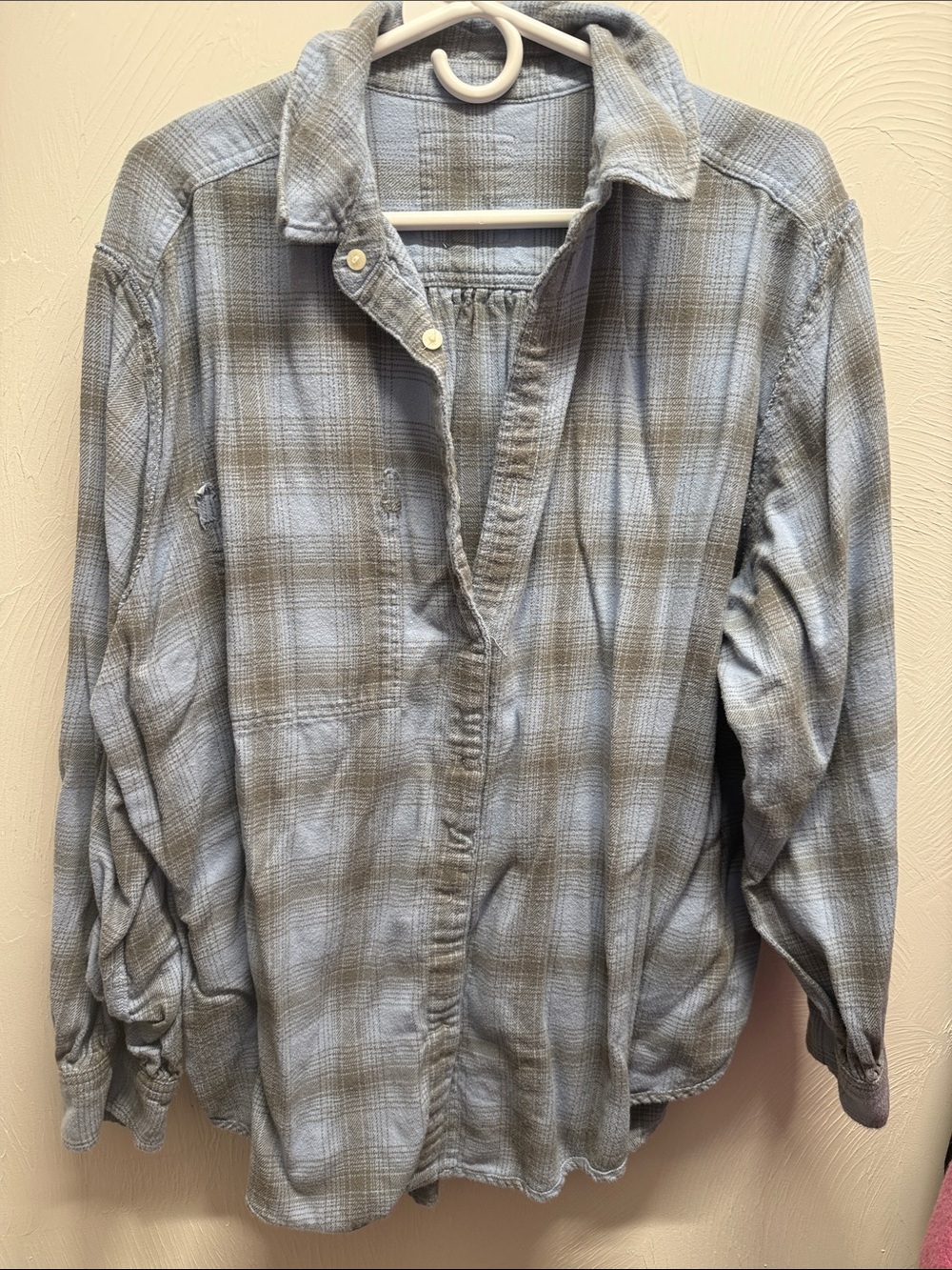 Aerie blue and grey flannel